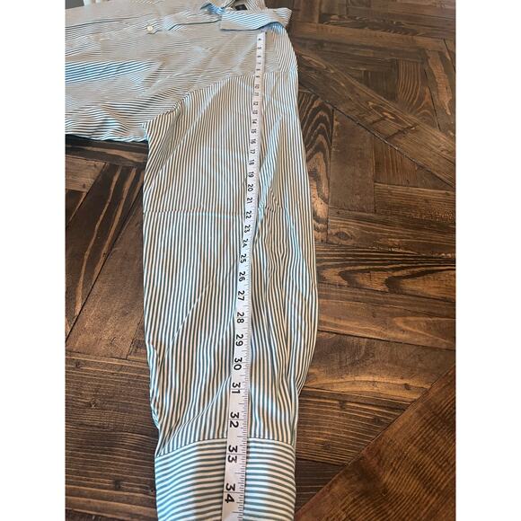 Ralph Lauren Classic Fit Button Up Dress Shirt Men 171/2 Academia Twee Striped - Picture 8 of 11